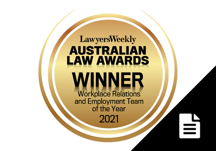  ABLA wins “Workplace Relations & Employment Team of the Year”