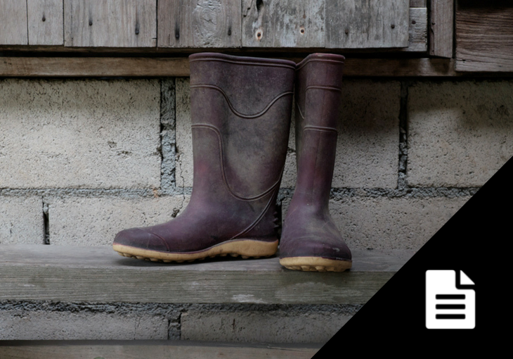Gum boots wet weather